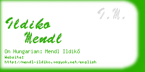 ildiko mendl business card